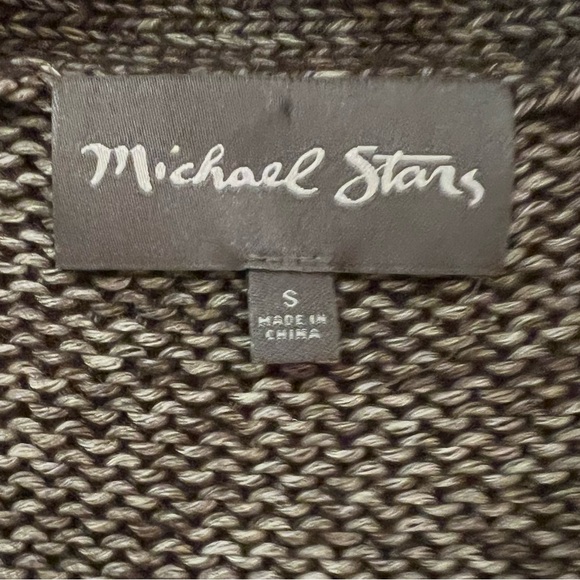 Michael Stars Zipper Cardigan‎ Sweater w/ Pockets in Java Brown Size Small - Picture 4 of 10